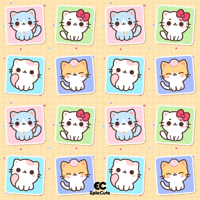 สติกเกอร์น้องแมวเหมียวสีพาสเทลน่ารัก บ้องแบ๊ว - view 1