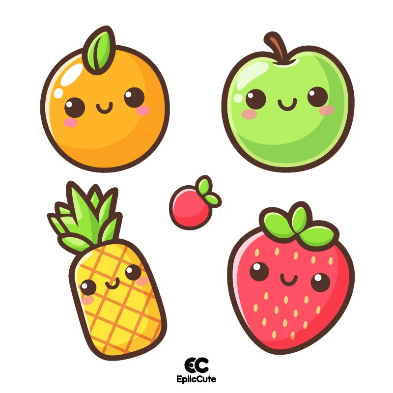 ผลไม้น่ารักหลากหลายชนิด หวานอร่อย - view 1